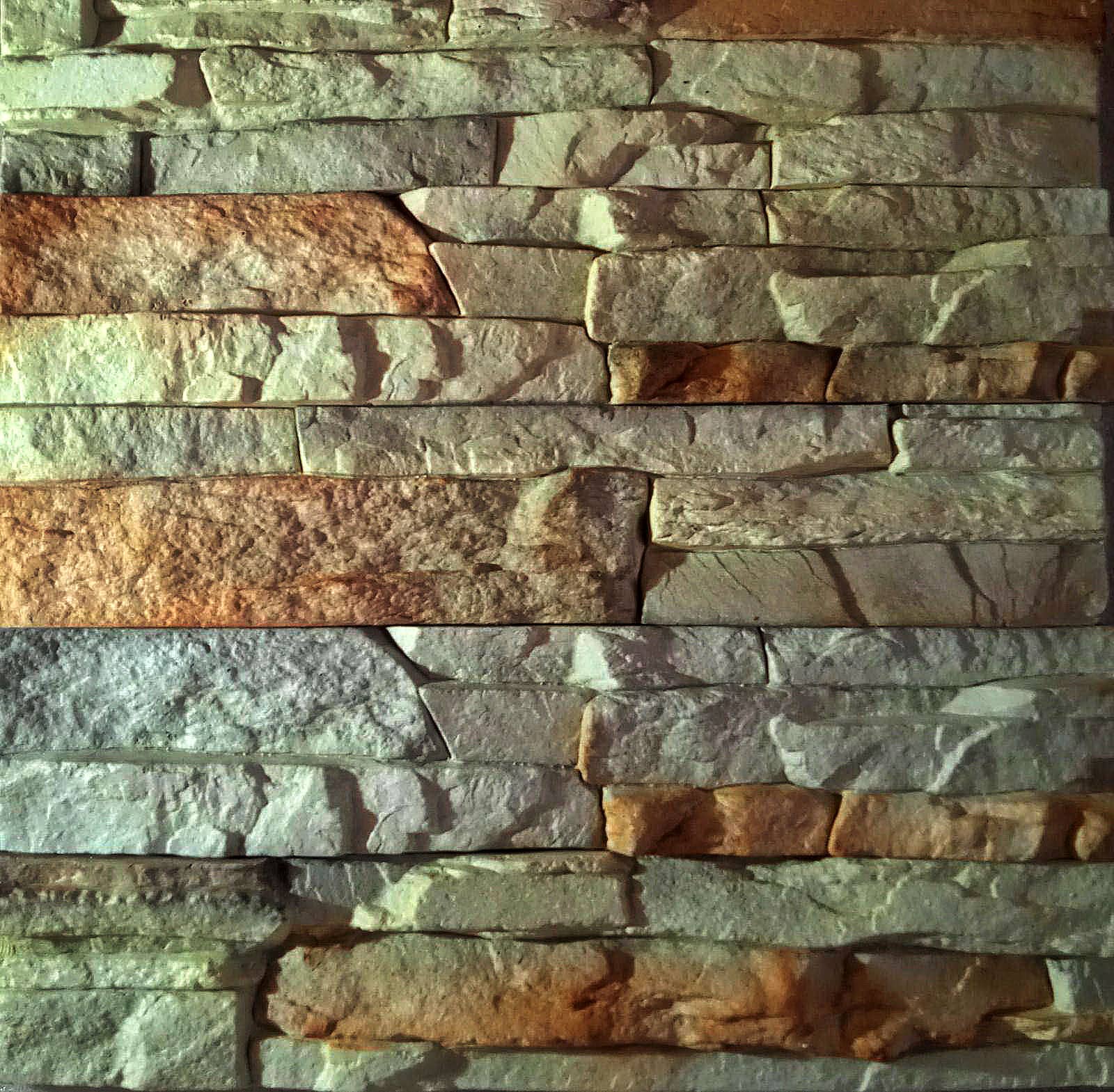 Pattintott kő mintás falburkolat vegyes színben